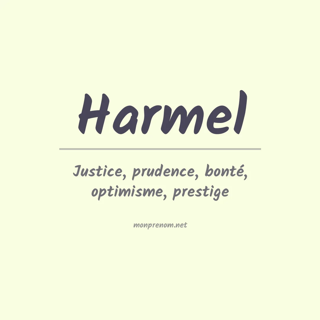 Prénom Harmel