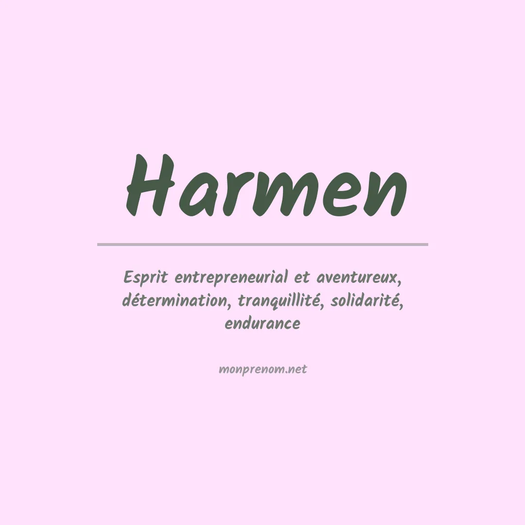 Prénom Harmen
