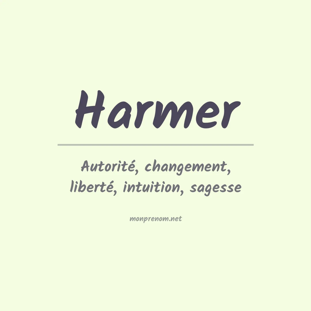 Prénom Harmer