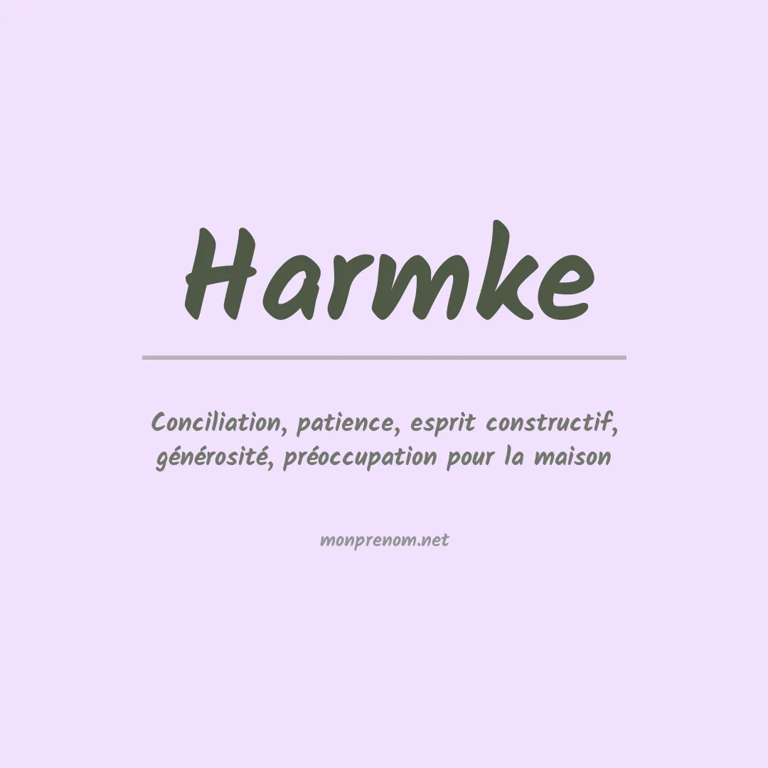 Prénom Harmke