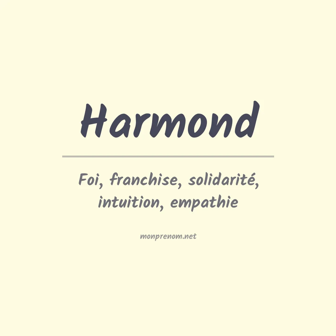 Prénom Harmond