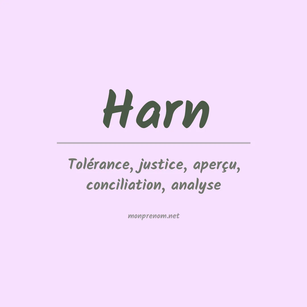 Signification du prénom Harn