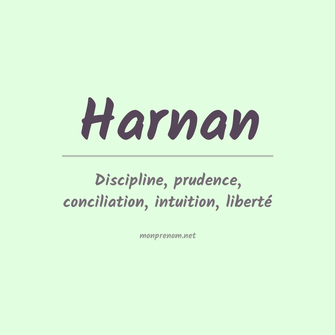 Signification du prénom Harnan