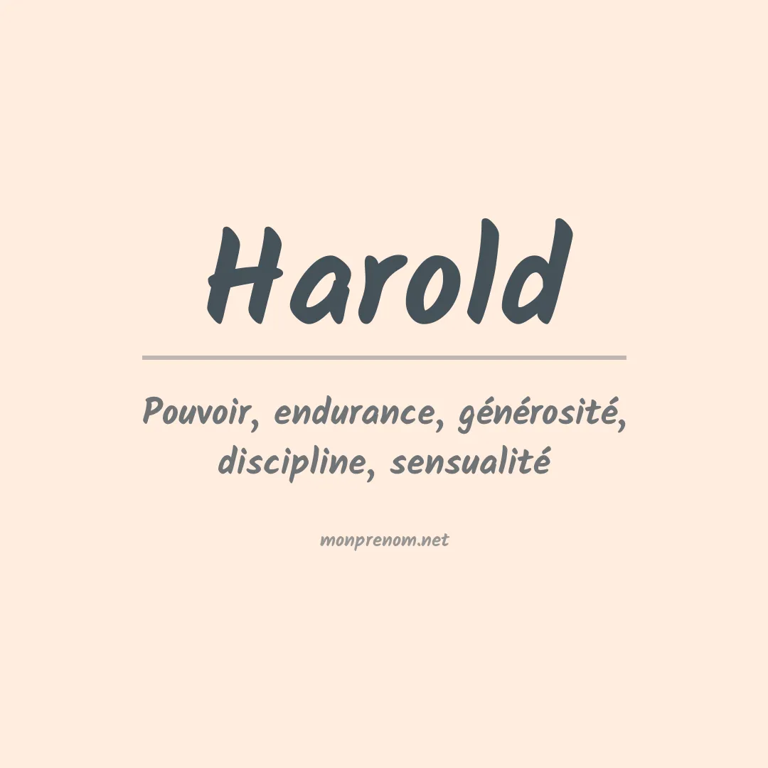 Prénom Harold