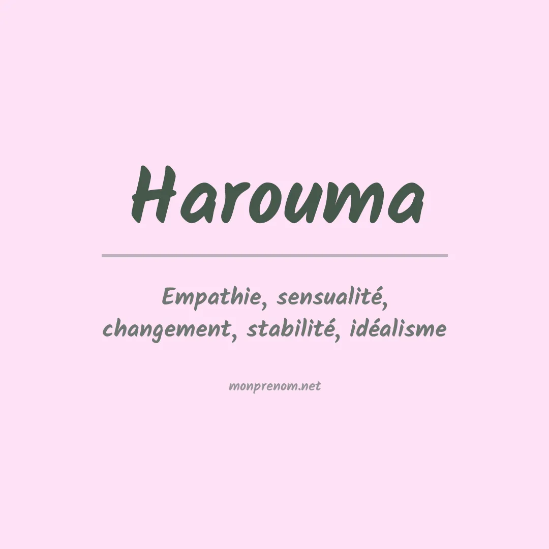 Signification du prénom Harouma
