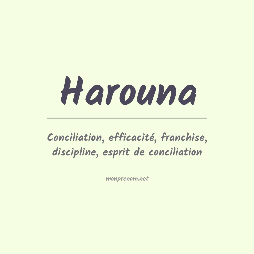 Prénom Harouna
