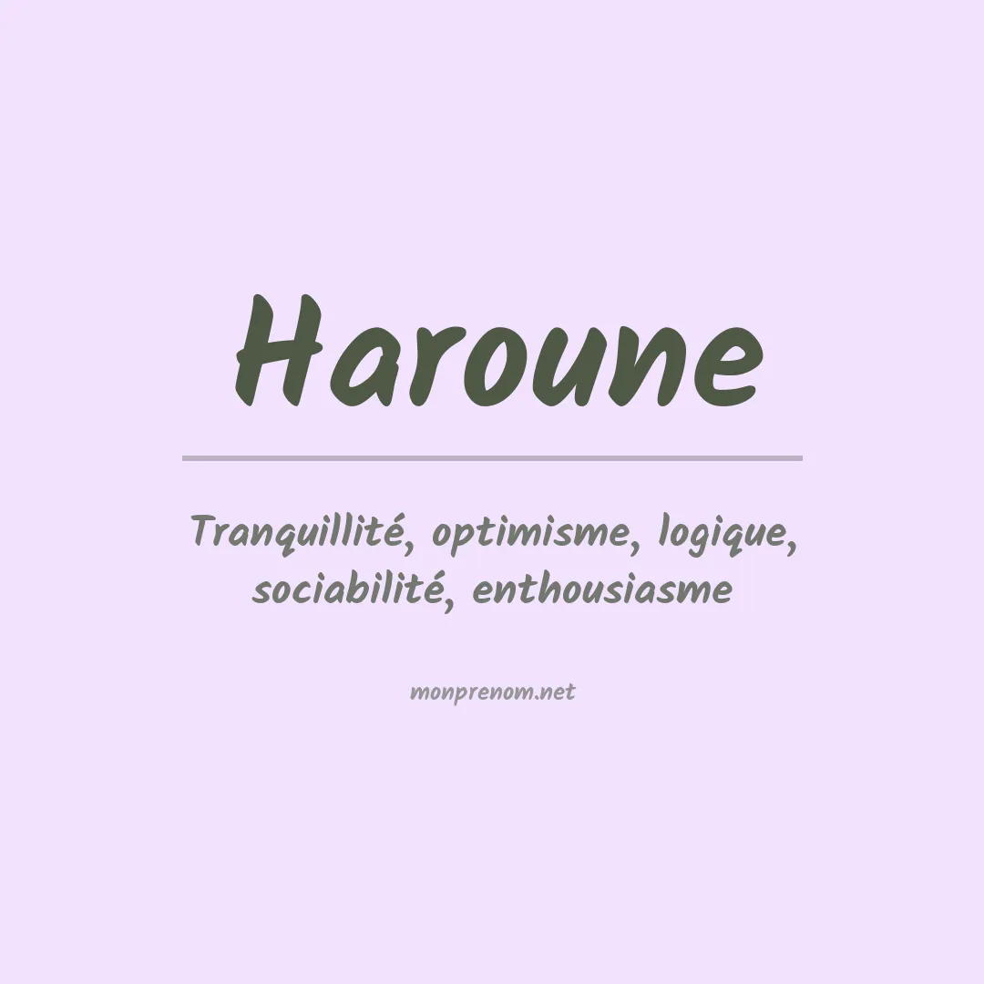 Prénom Haroune