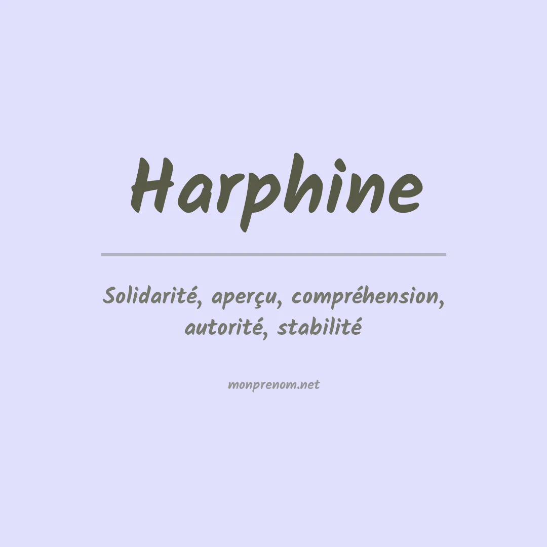 Signification du prénom Harphine