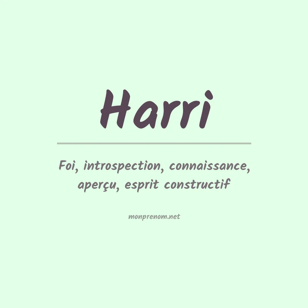 Prénom Harri