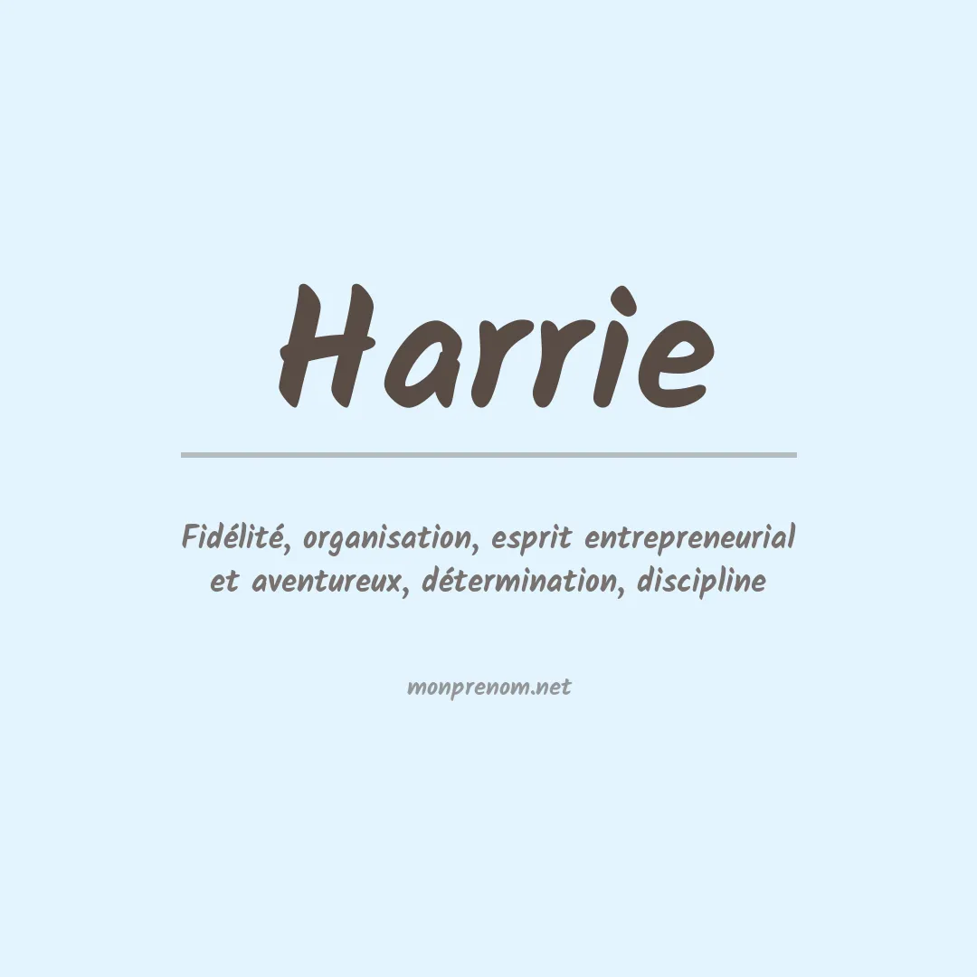 Prénom Harrie