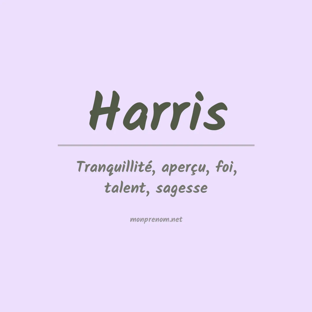 Prénom Harris