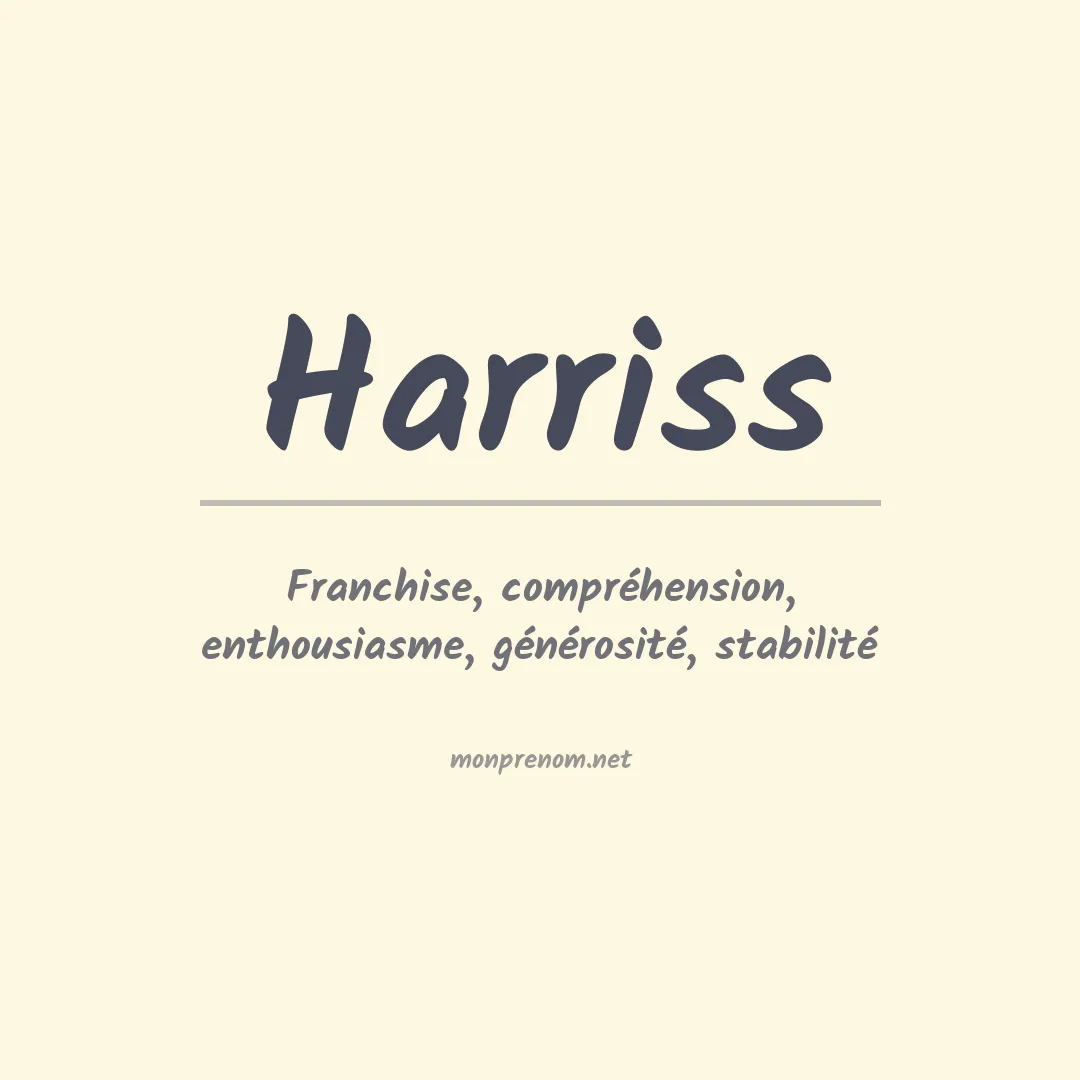 Prénom Harriss