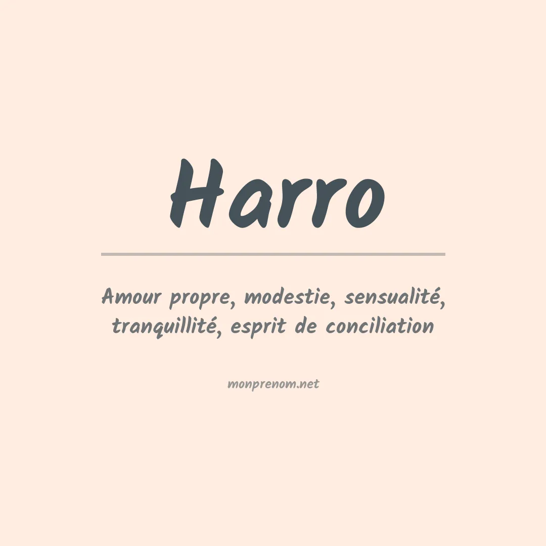 Prénom Harro
