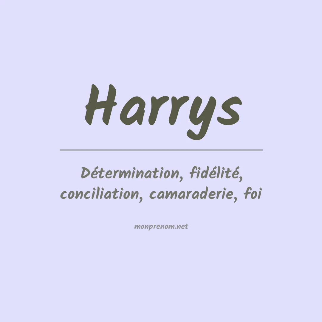Signification du prénom Harrys
