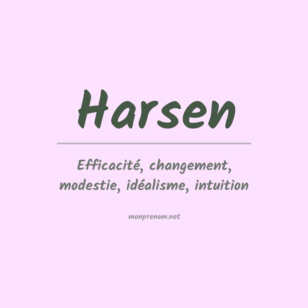 Prénom Harsen
