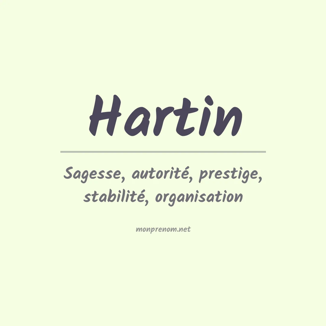Prénom Hartin