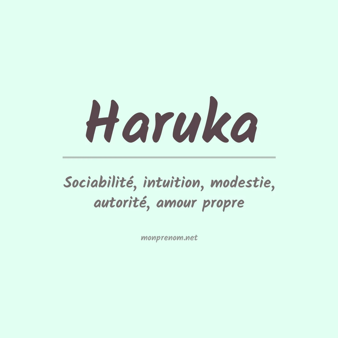 Prénom Haruka