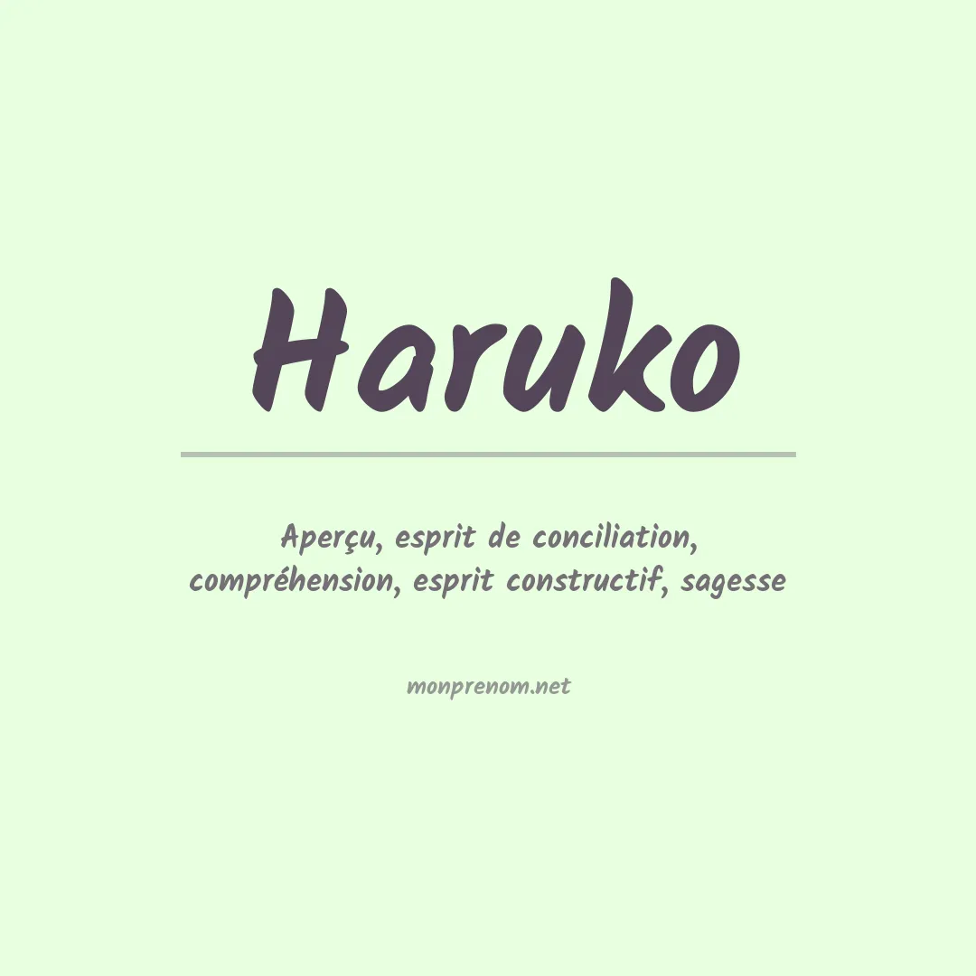 Prénom Haruko