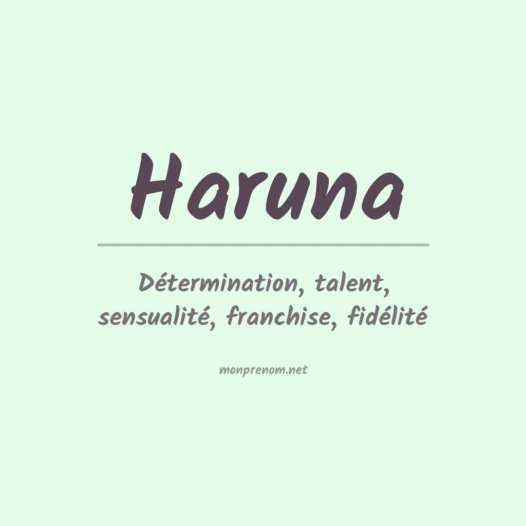 Prénom Haruna