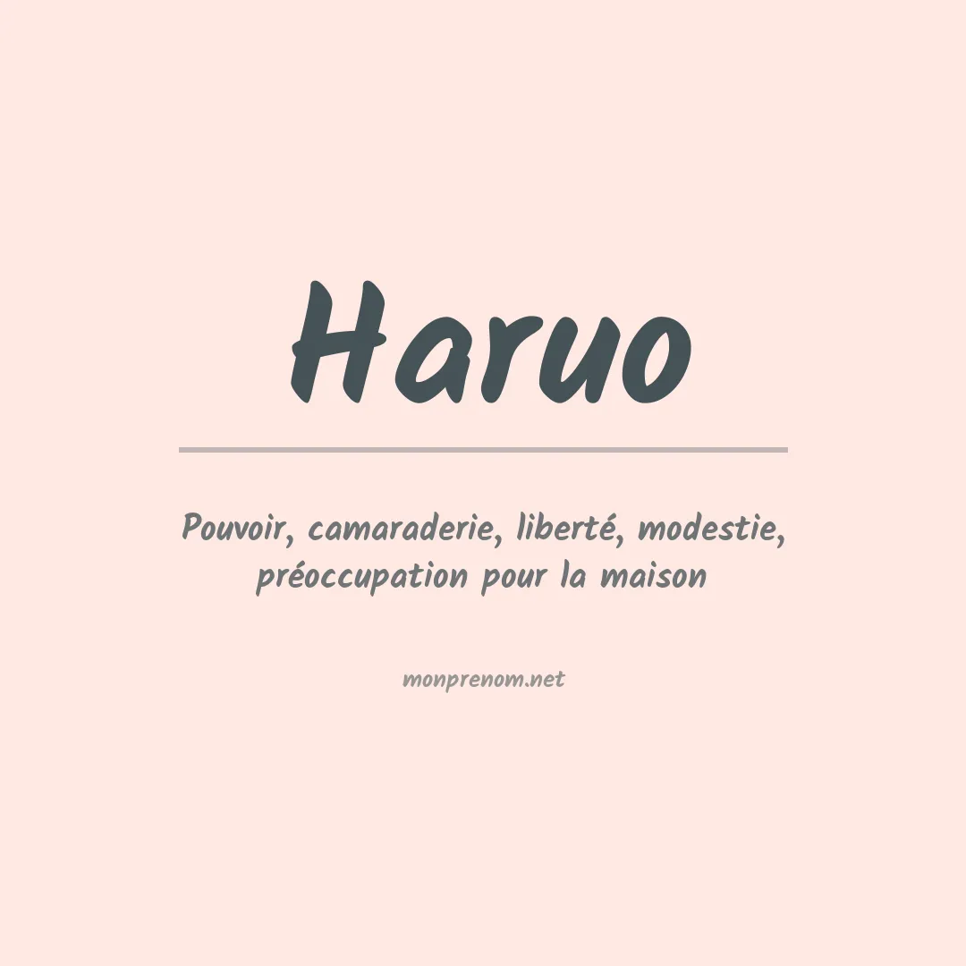 Prénom Haruo