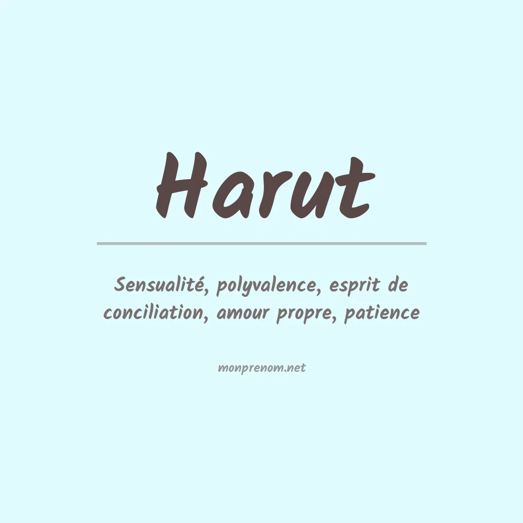 Signification du prénom Harut