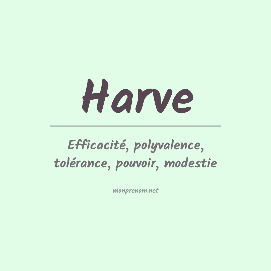 Signification du prénom Harve