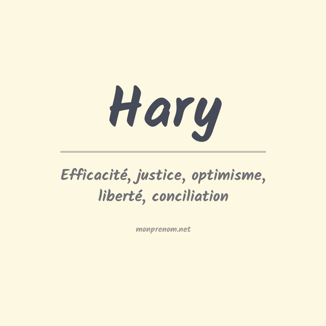 Prénom Hary