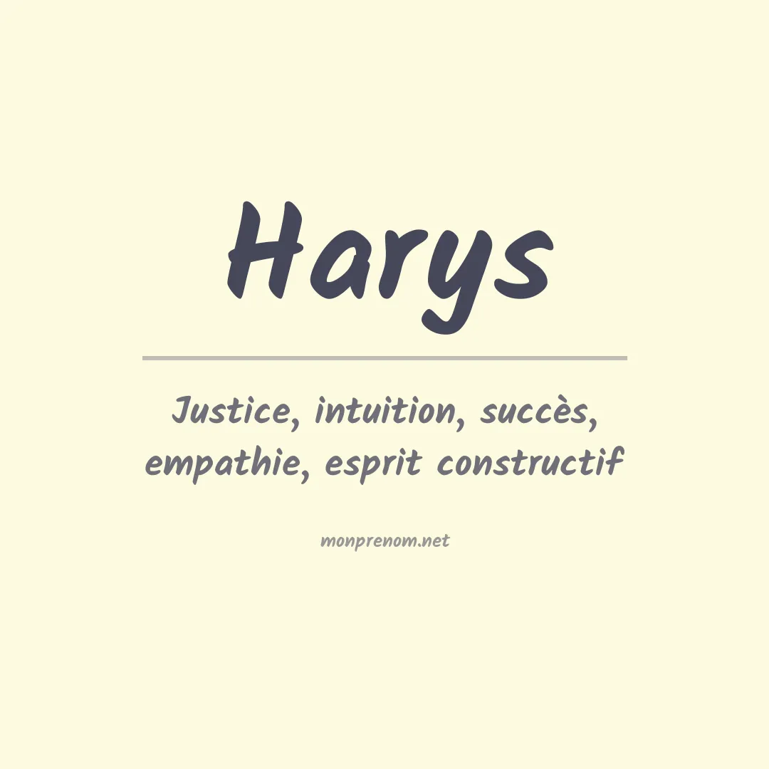 Signification du prénom Harys