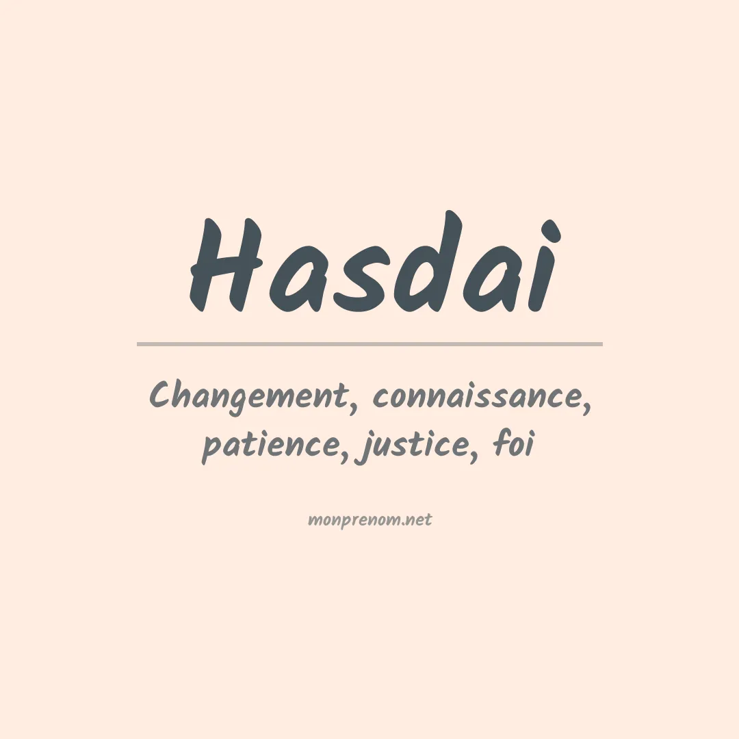 Signification du prénom Hasdai