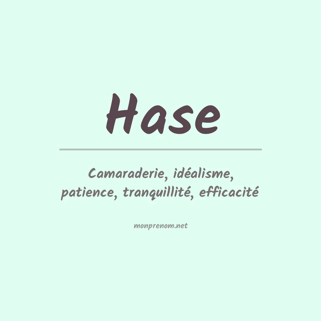 Prénom Hase