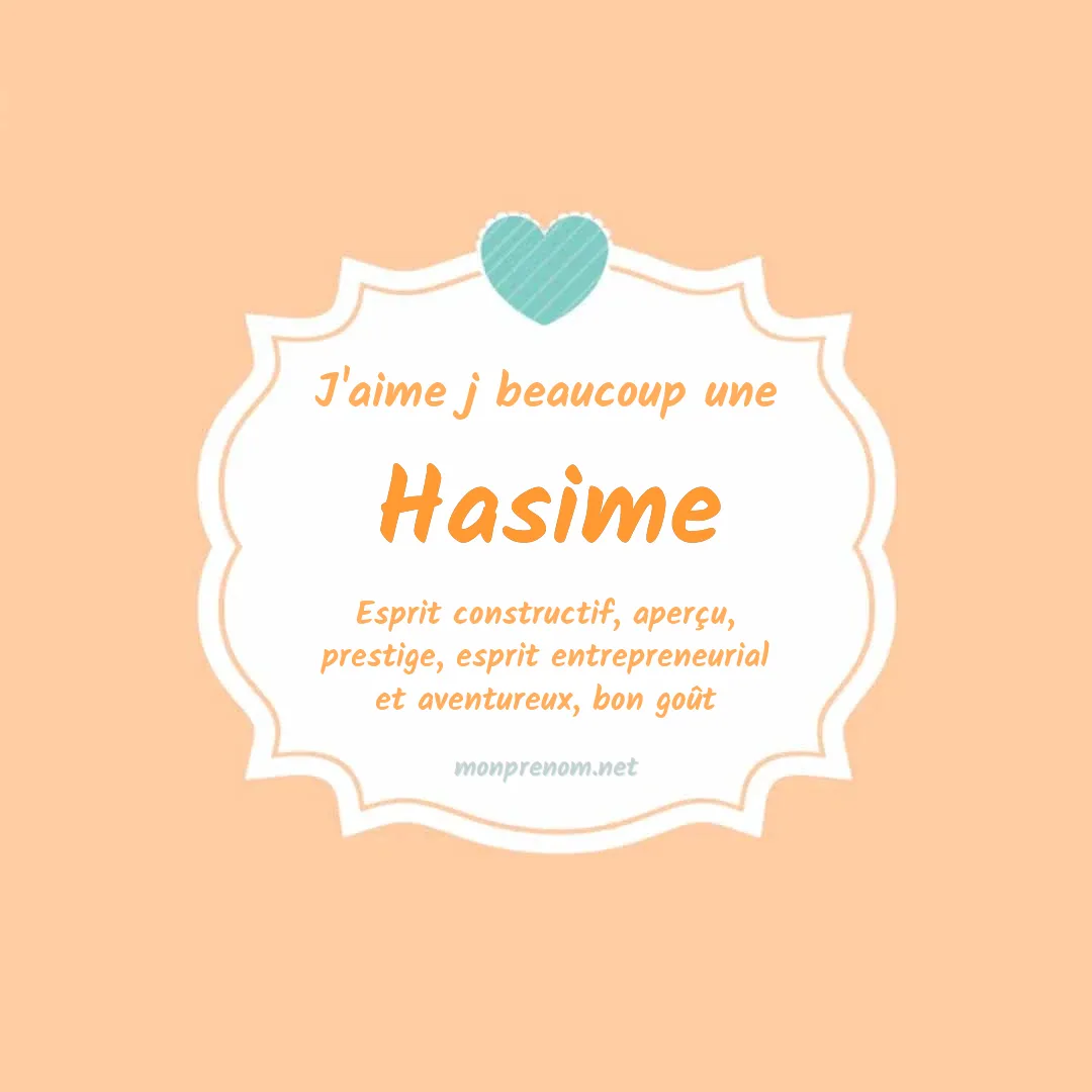 J'aime beaucoup Hasime