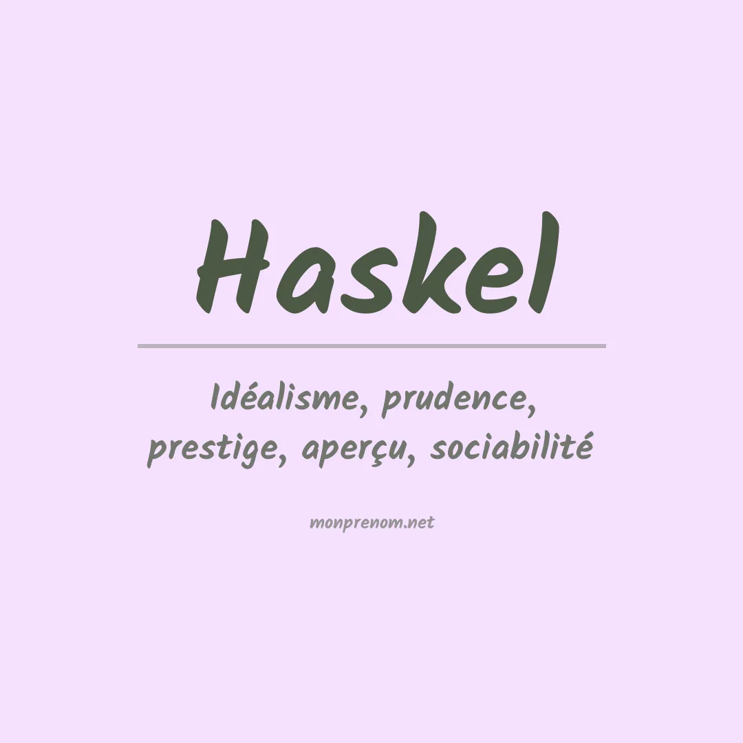 Prénom Haskel