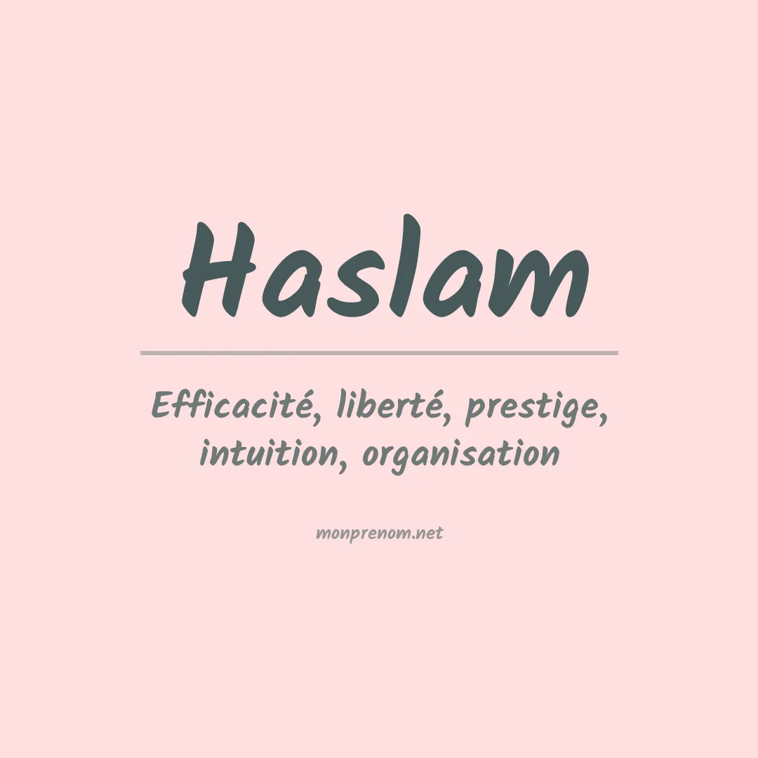 Prénom Haslam