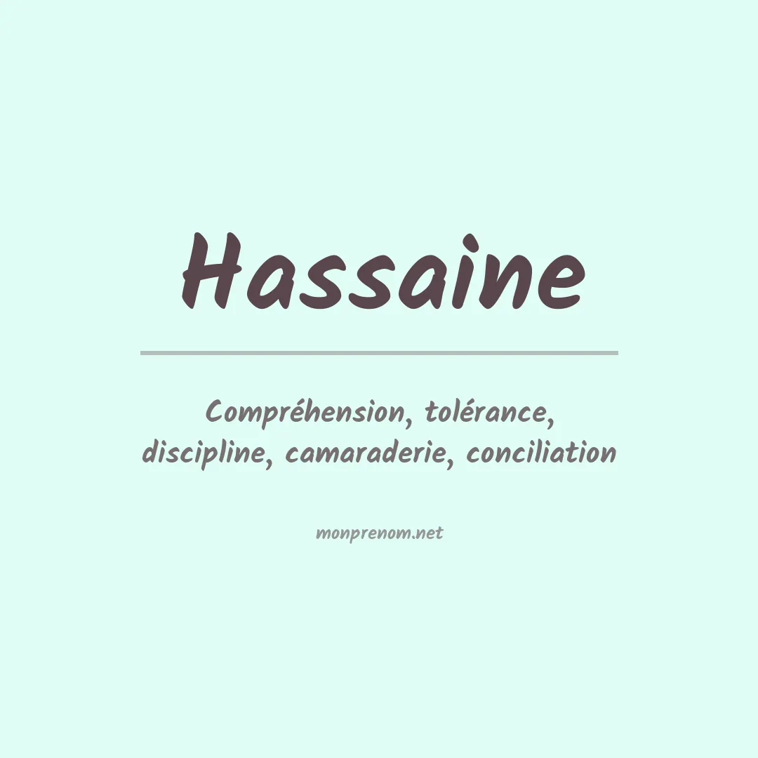 Prénom Hassaine
