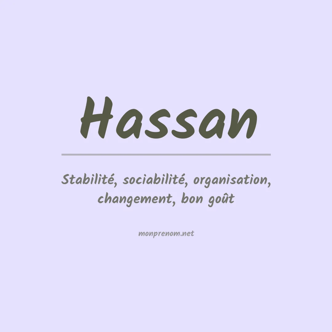 Prénom Hassan