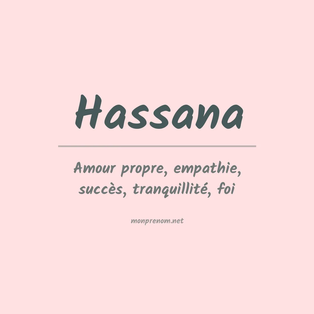 Signification du prénom Hassana
