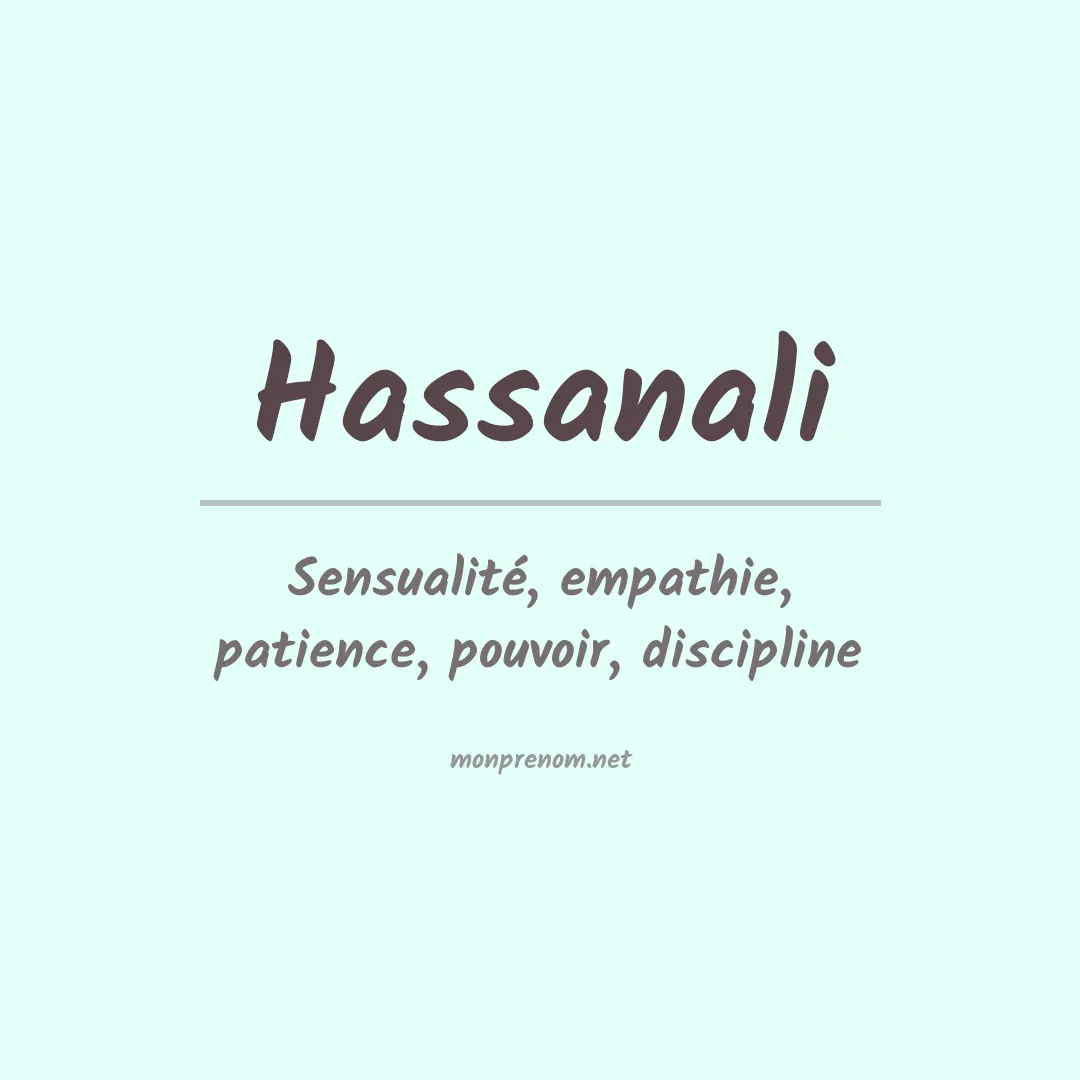 Signification du prénom Hassanali