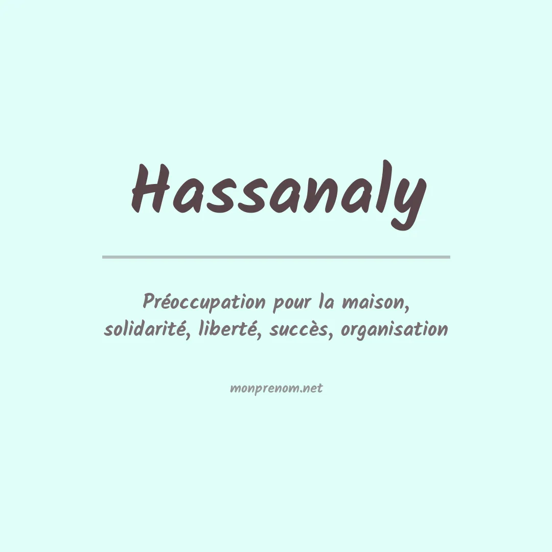 Prénom Hassanaly