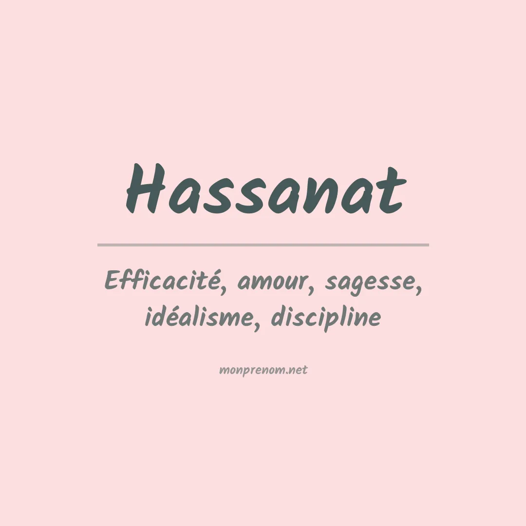 Signification du prénom Hassanat