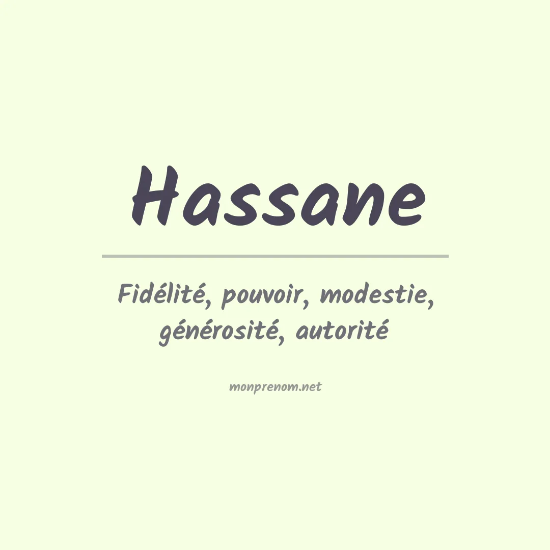 Prénom Hassane