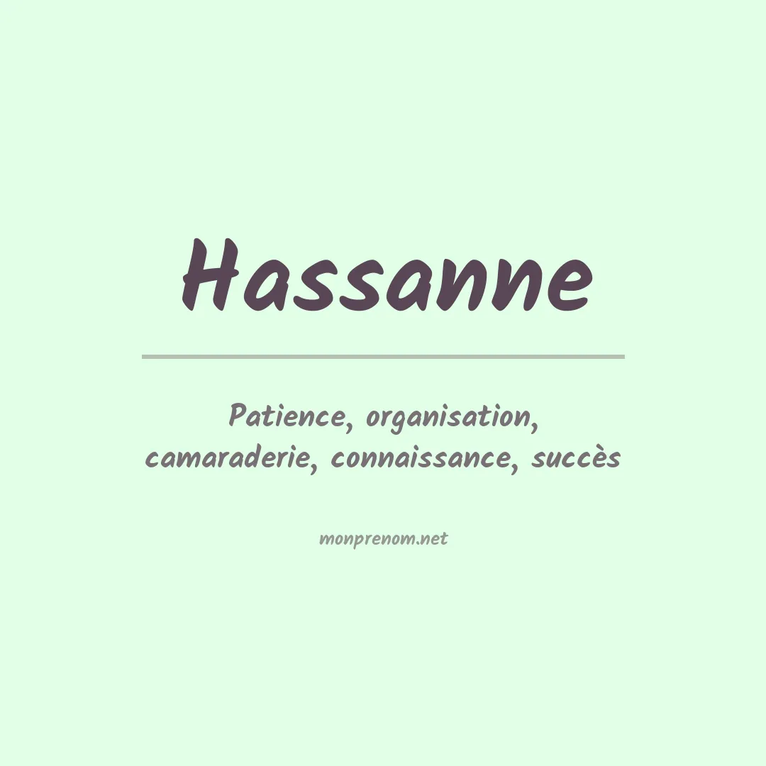 Prénom Hassanne