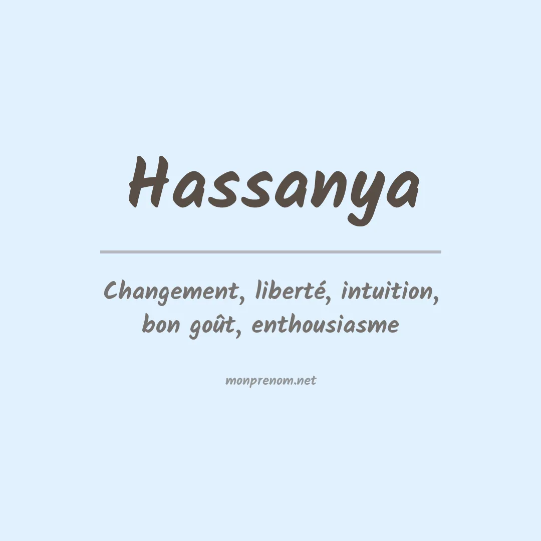 Signification du prénom Hassanya