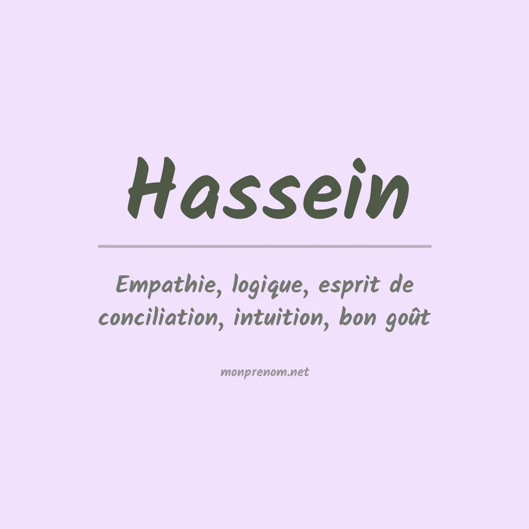 Signification du prénom Hassein