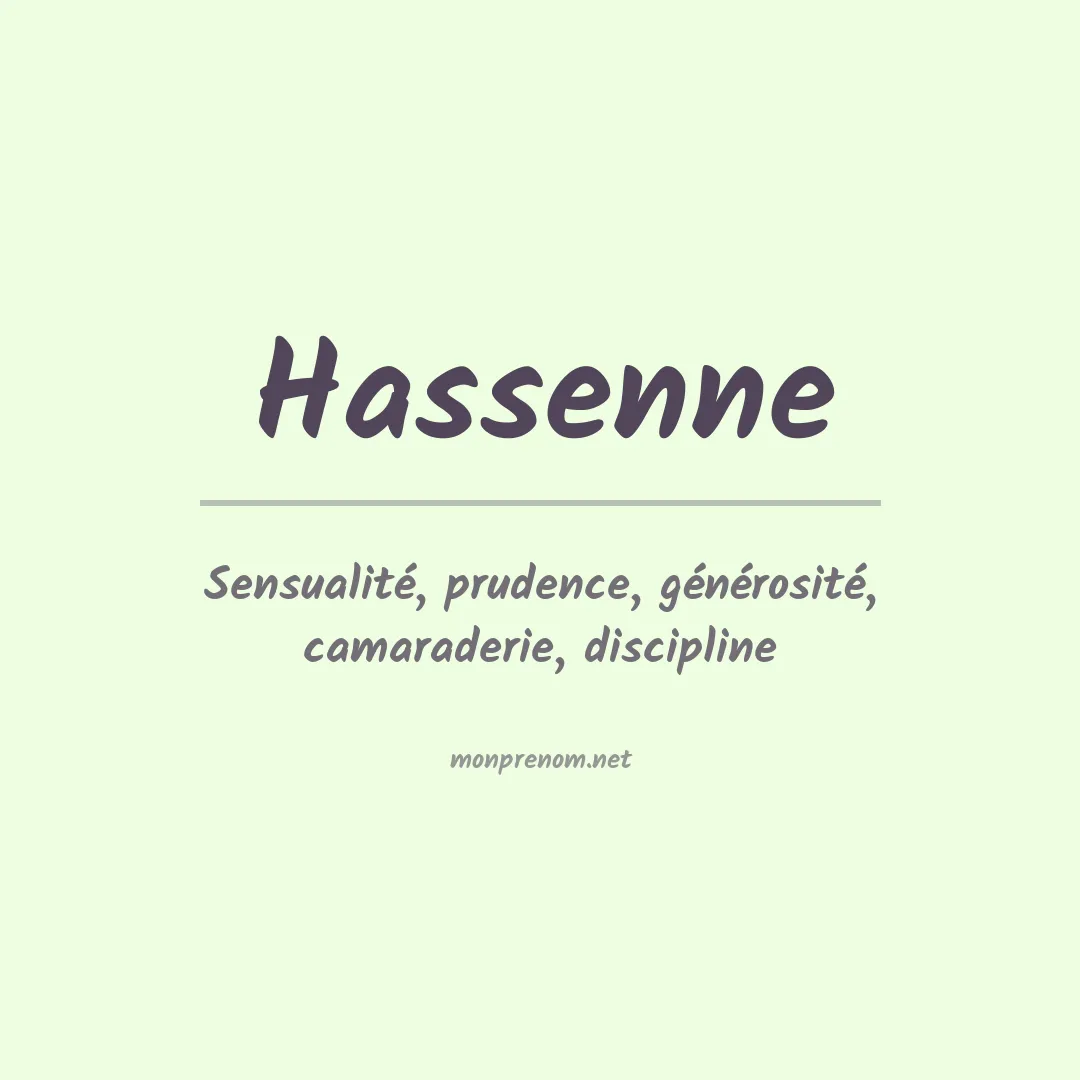 Signification du prénom Hassenne