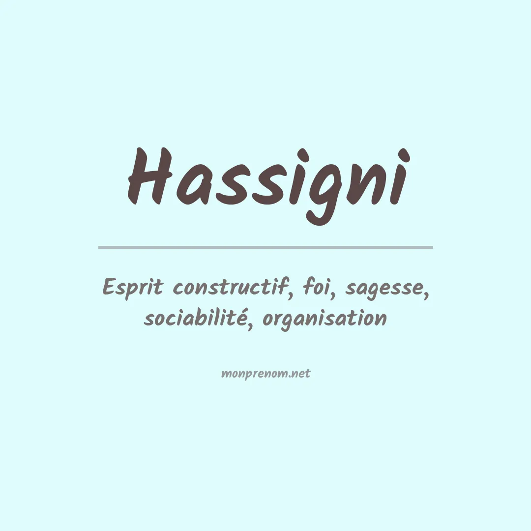 Signification du prénom Hassigni