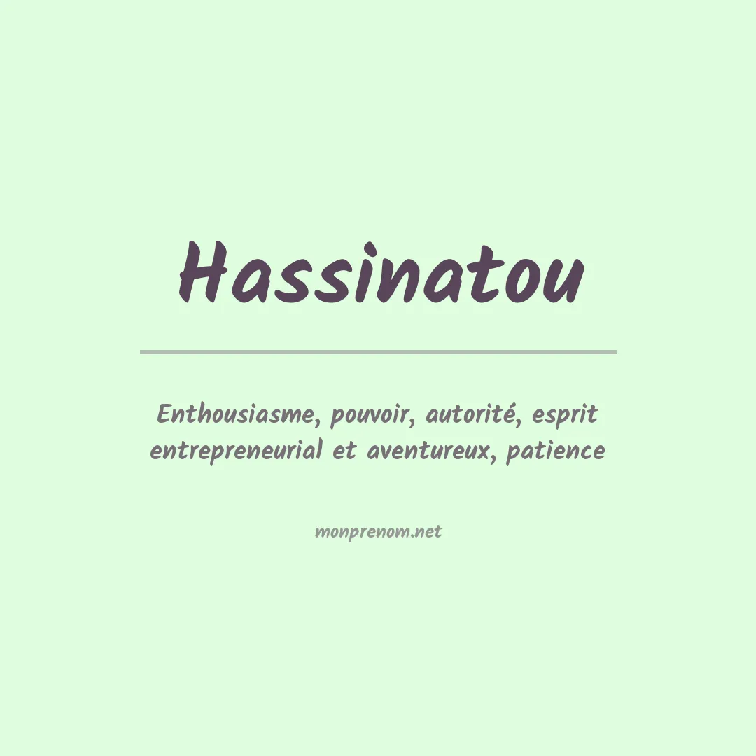 Prénom Hassinatou
