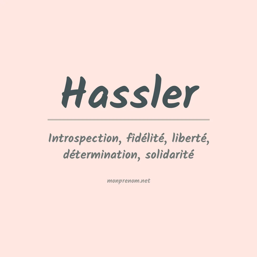 Prénom Hassler