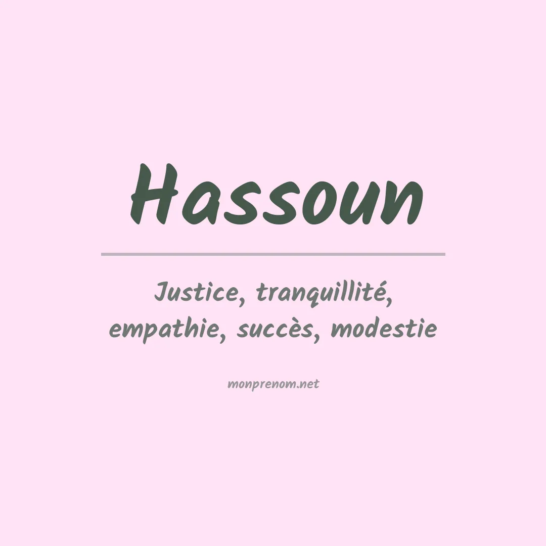 Signification du prénom Hassoun