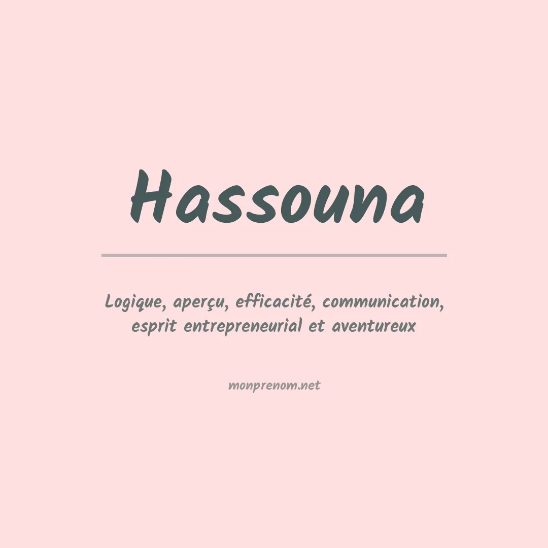 Signification du prénom Hassouna