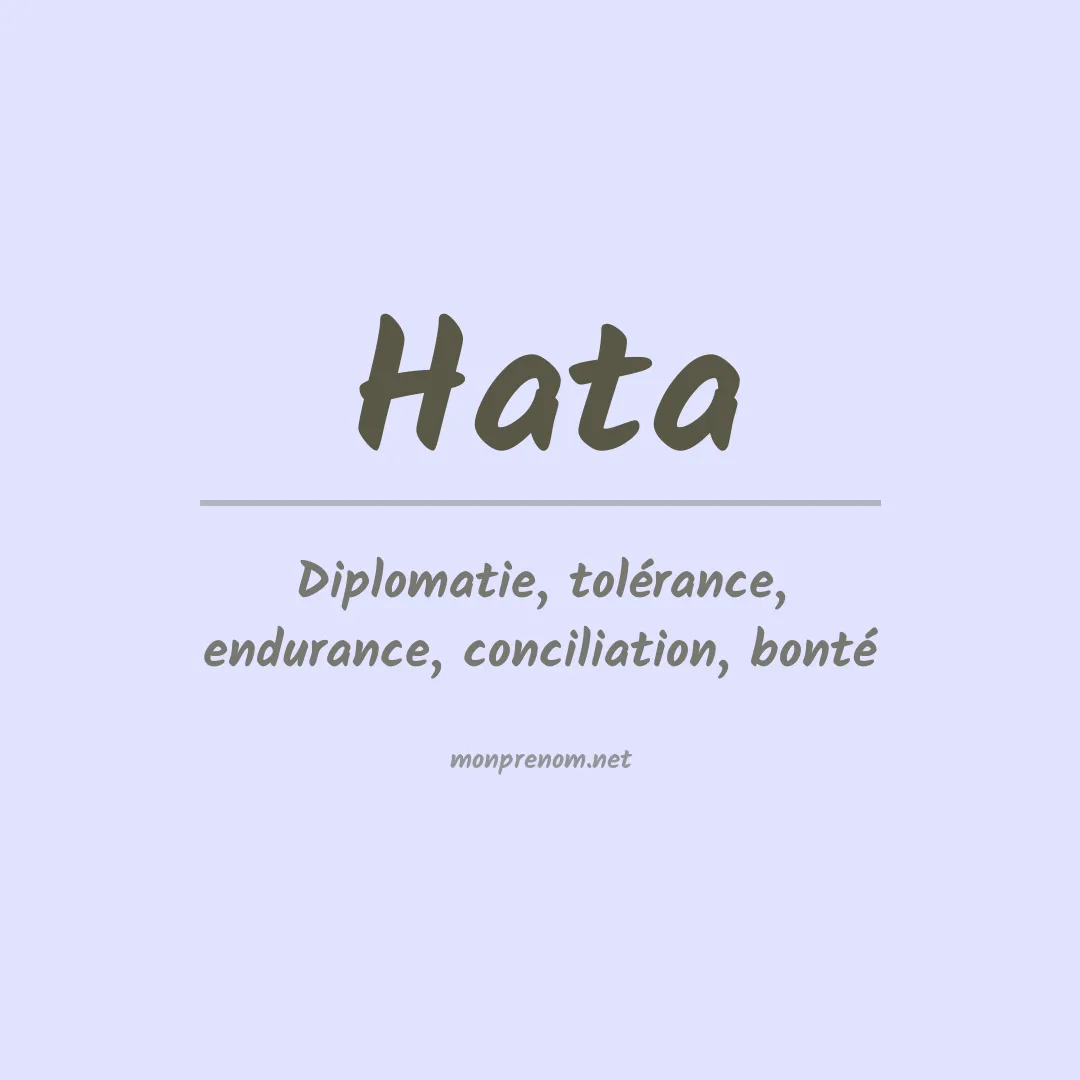 Prénom Hata